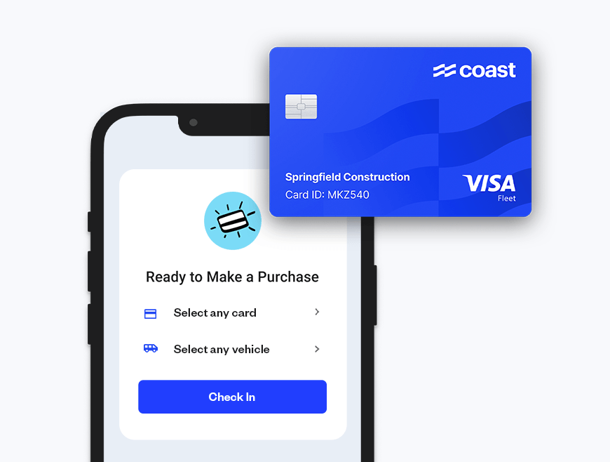 Sign into a card with mobile app