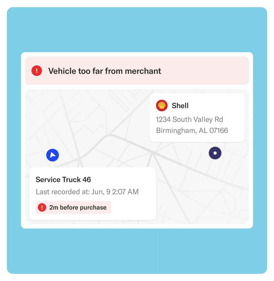 fuel fraud on blue background